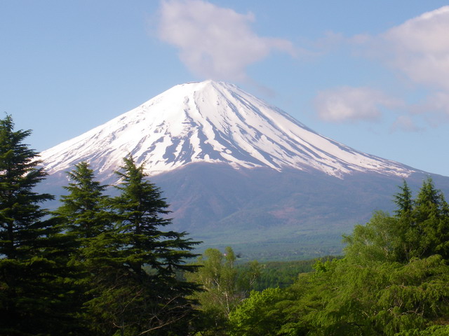 河口湖畔から富士山1405
